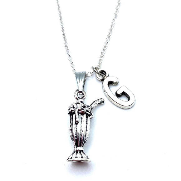 Milkshake Necklace Ice Cream Parlor Diner May Be Personalized - Picture 7 of 10
